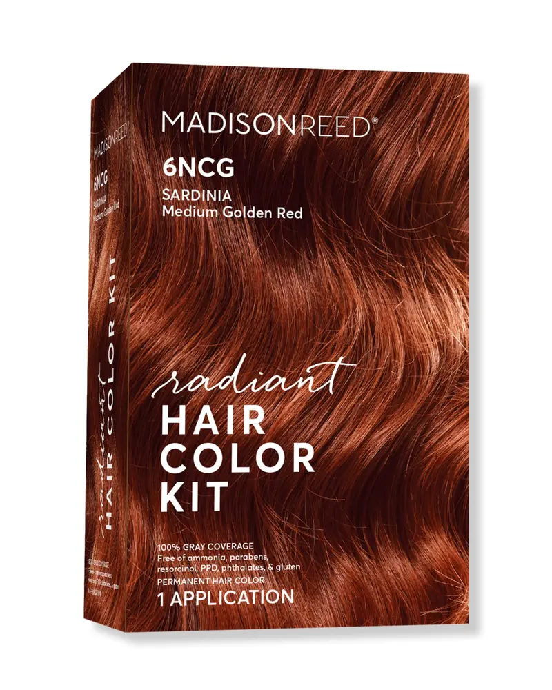 Madison Reed Radiant Color Kit - 6NCG Roux Doré Moyen avec Reflets Cuivrés (Sardinia Red) | Coloration Permanente Sans Ammoniaque ni PPD