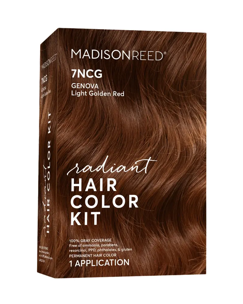 Madison Reed Radiant Color Kit 7NCG Cuivre Doré Clair – Coloration Permanente Sans Ammoniaque ni PPD (Genova Red) | 1 Pack