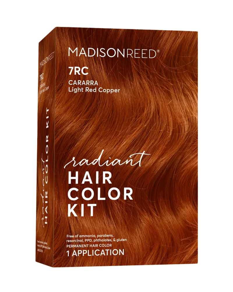 Madison Reed Radiant Color Kit 7RC – Gingembre clair avec reflets cuivrés, coloration permanente sans ammoniaque ni PPD