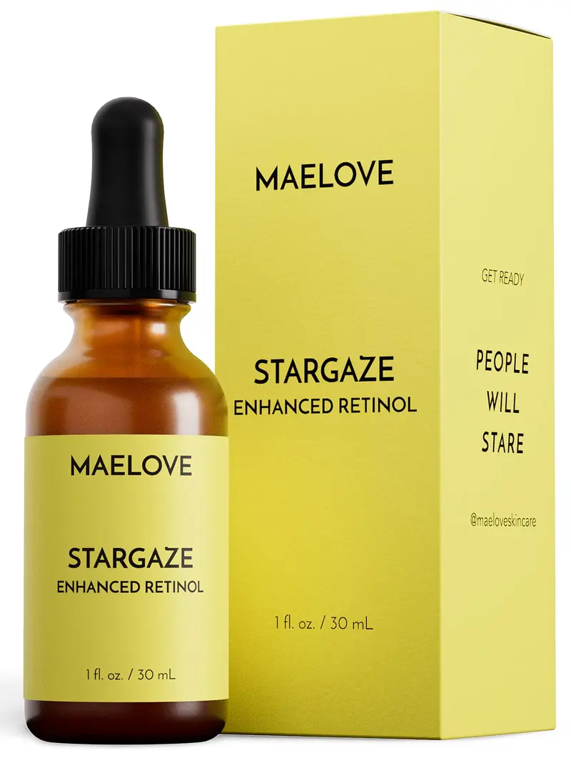 MAELOVE Stargaze Sérum Rétinol 0,25% à Libération Progressive – Hydratant avec Acide Hyaluronique et Niacinamide, Fabriqué aux États‑Unis