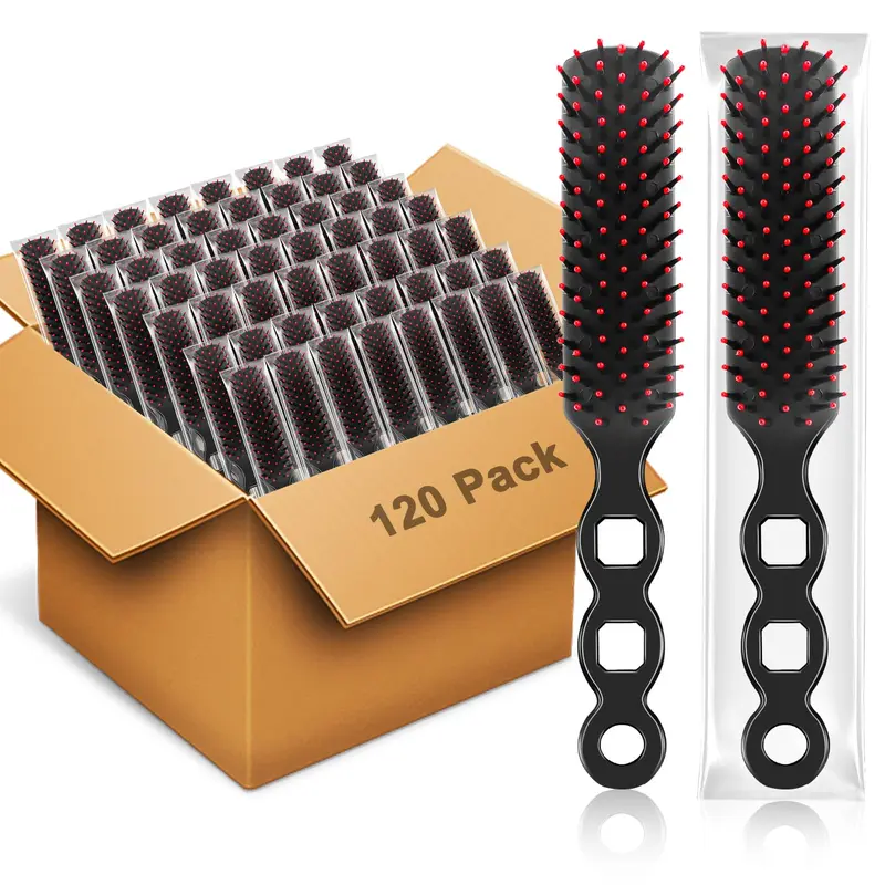 MAGDIY – Lot de 120 brosses à cheveux jetables (noir) – démêlage, voyage et dons