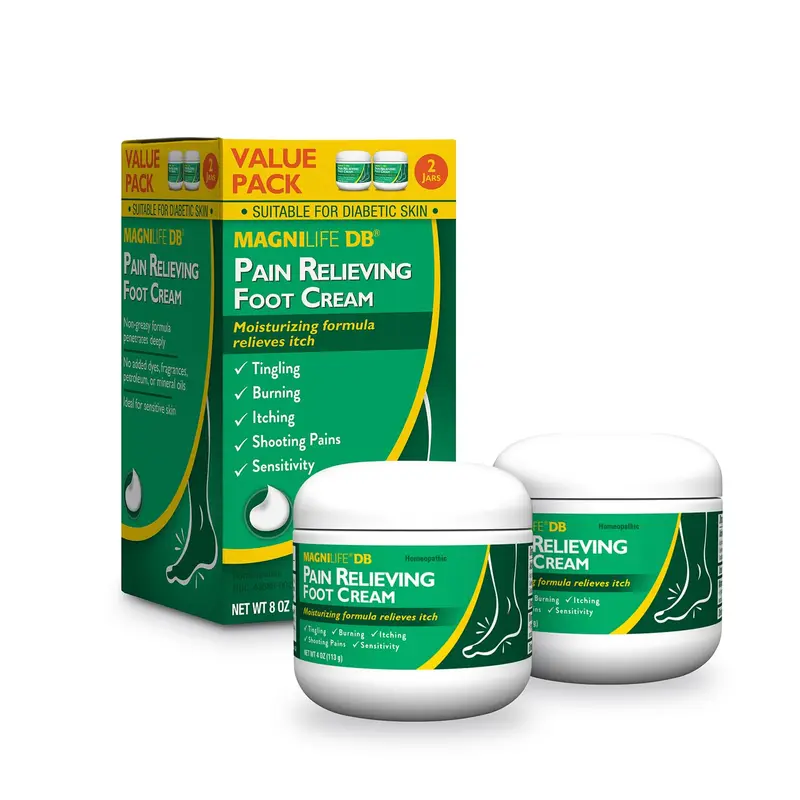 MagniLife DB Crème Pieds – Soulagement ciblé et hydratation pour peaux sensibles – 2 pots de 113 g