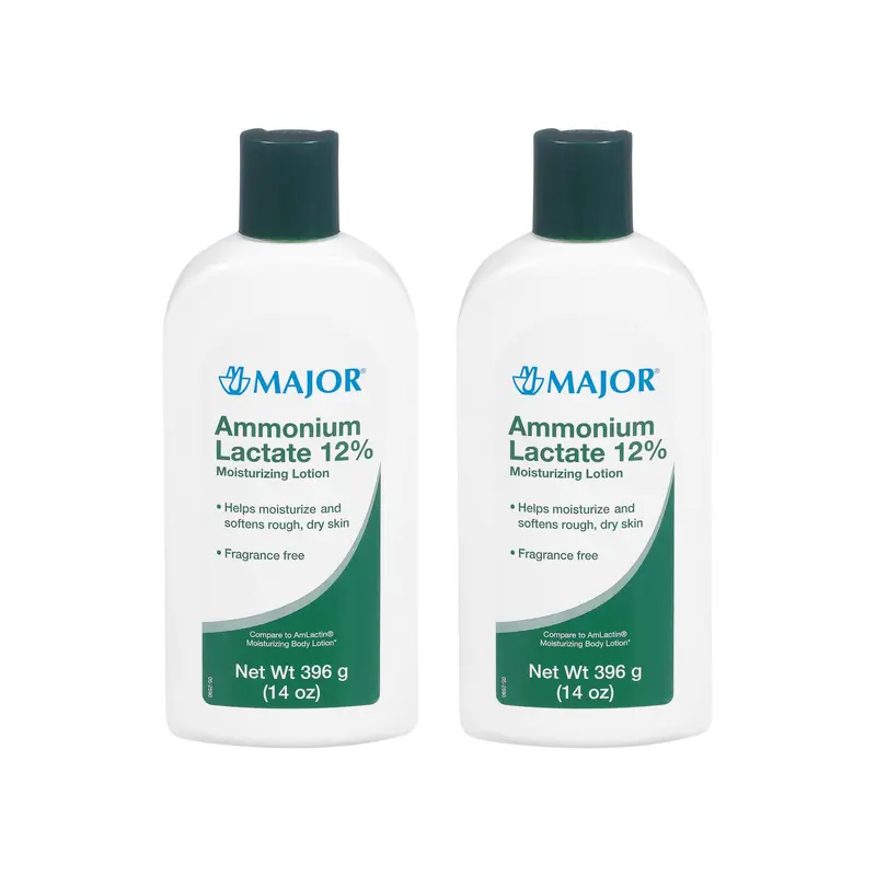 MAJOR Ammonium Lactate 12% Lotion Hydratante — Pack de 2, 14 oz, Sans Parfum