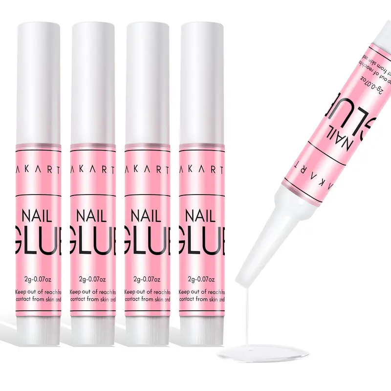 Makartt Colle Ongles Extra Forte – Adhérence Rapide, Longue Durée, Sans HEMA, 0,07 oz (5 pièces)