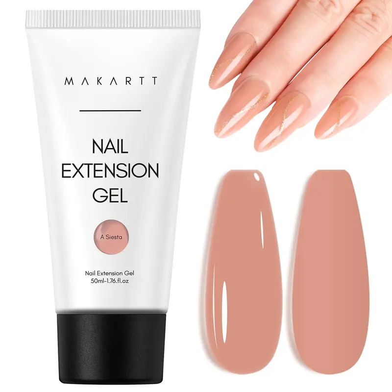 Makartt Gel Poly Nail Sans HEMA 50 ml Nude Nature – Gel d extension longue tenue Siesta