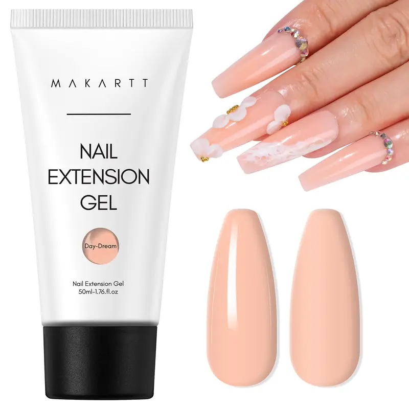 Makartt Gel Poly Nail Sans HEMA – 50 ml Teinte naturelle neutre pour extensions et renforcement