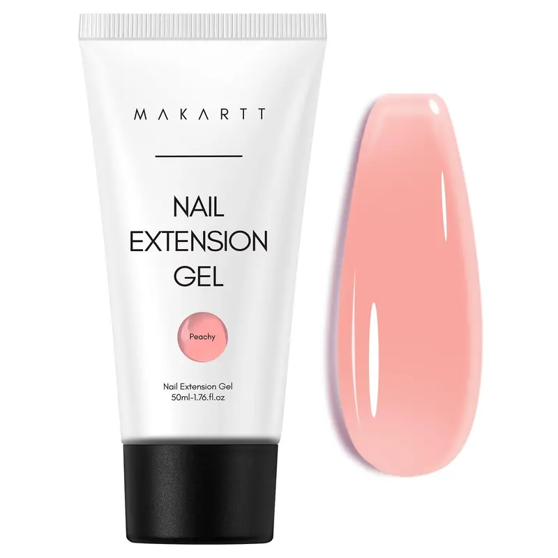 Makartt Gel Poly Sans HEMA – Extensions et Renforcement, Nude Rosé Pêche, 50 ml