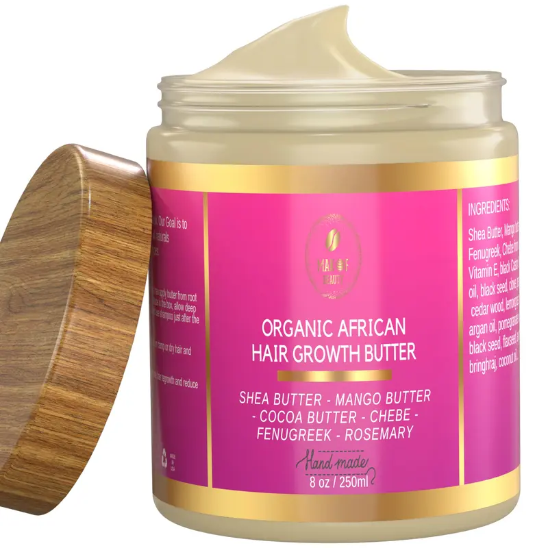 MAKOF BEAUTY Beurre Chebe – Soin Ayurvédique pour la croissance et l'épaisseur des cheveux (8 oz)