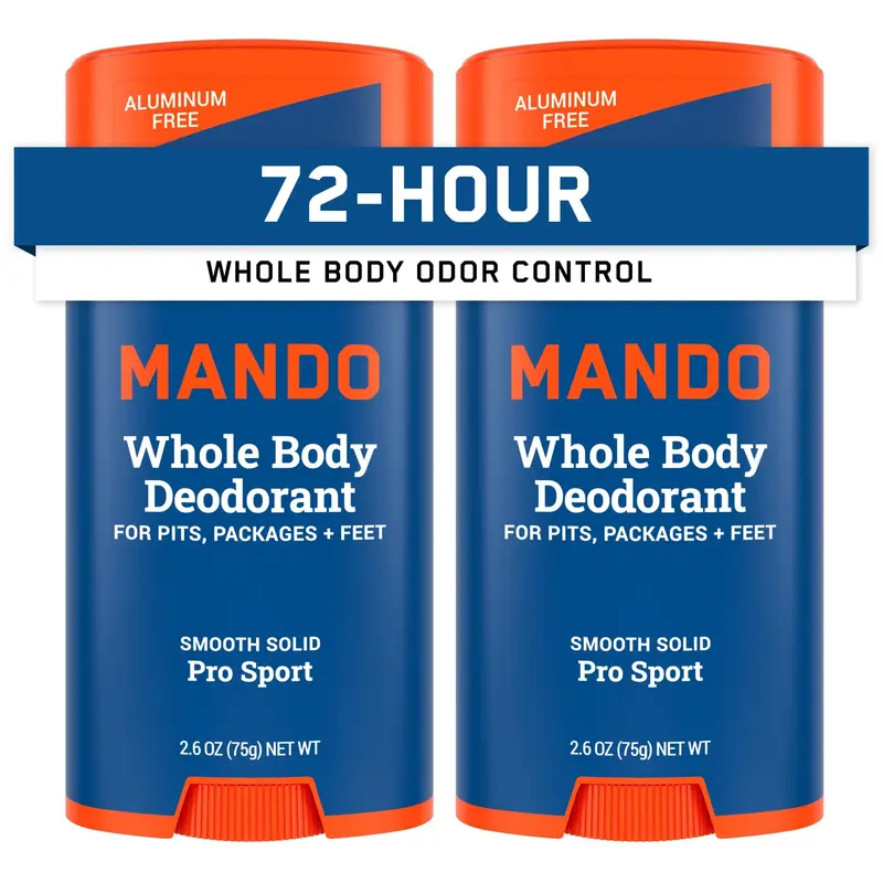 Mando Déodorant Corps Homme Pro Sport – Bâton Solide Sans Aluminium (Pack de 2)