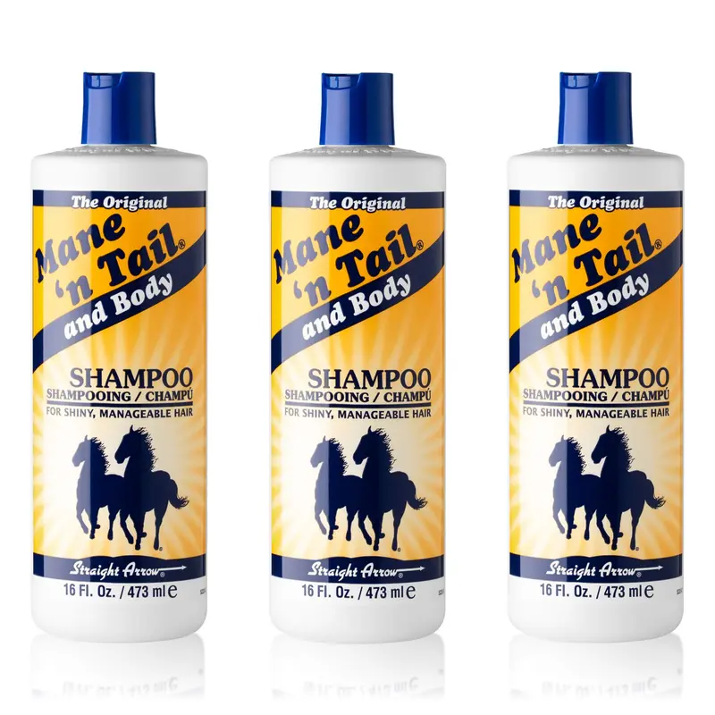Mane 'n Tail - Formule Originale pour Cheveux Plus Épais et Plus Forts - Shampoing 16 oz (Pack 3)