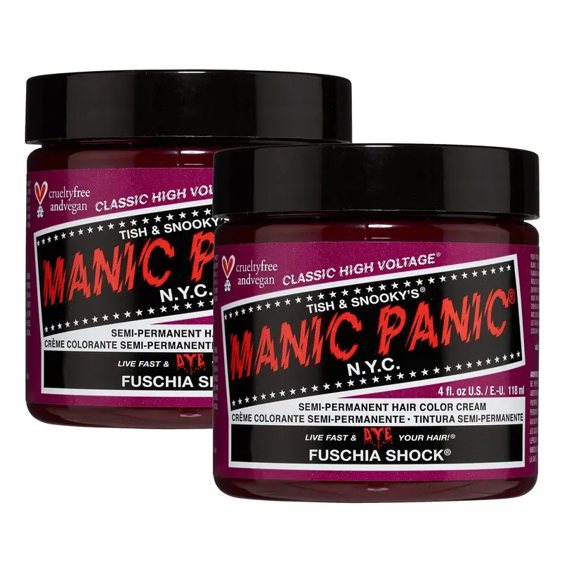 MANIC PANIC Classic Fuschia Shock – Coloration Semi-Permanente Vegan (2 Packs)