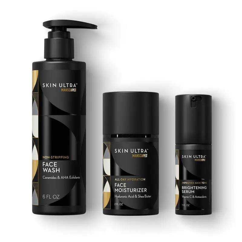 MANSCAPED Skin Ultra Daily Régime – Routine 3 étapes pour la peau masculine