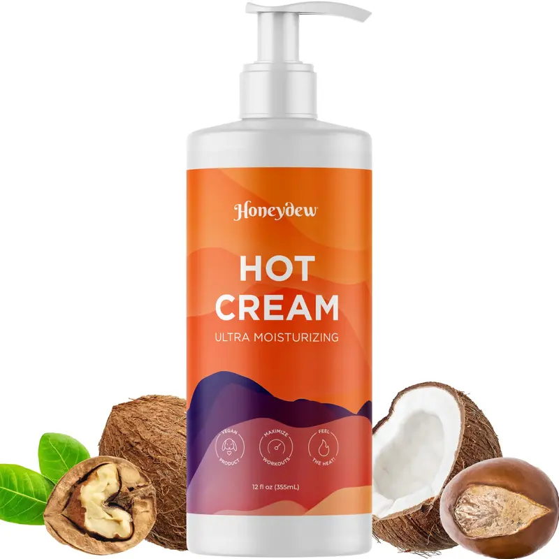 Maple Holistics – Crème Chaude pour Transpiration et Raffermissement du Corps | Anti-Cellulite Premium pour Cuisses, Ventre et Fesses (12 oz)