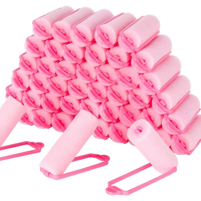 MAQIHAN 40PCS Rouleaux Mousse 0,98 pouce – Boucles sans chaleur pour cheveux courts et longs