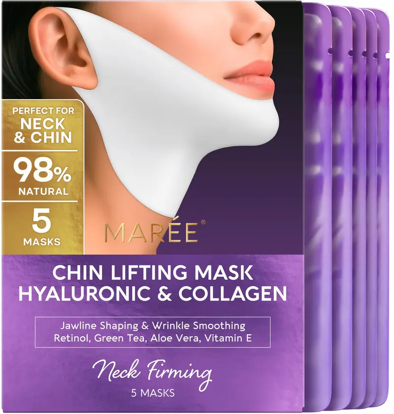 MAREE V Line Lifting Mask – Masque visage hydratant hyaluronique pour contour et cou