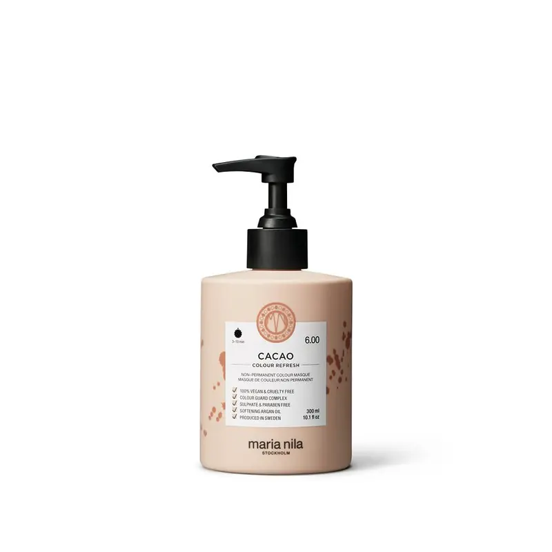 Maria Nila Colour Refresh Cacao – Soin colorant brun semi-permanent, 300 ml, végan et sans sulfates