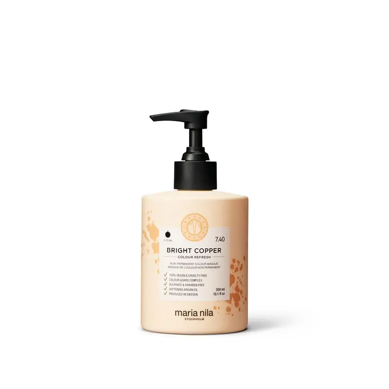 Maria Nila Colour Refresh Cuivre Brillant – Masque Colorant Semi-Permanent (10,1 oz), Végan et Sans Sulfates