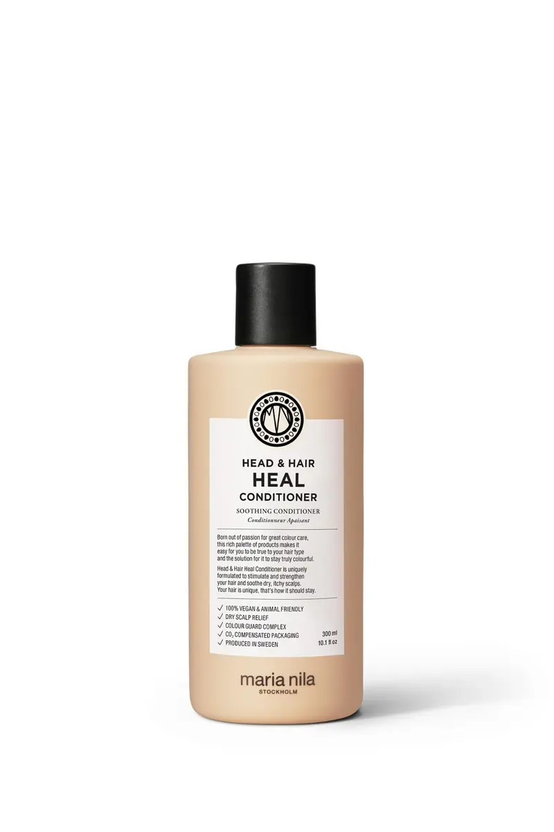 Maria Nila Head & Hair Heal - Après-shampooing apaisant pour cuir chevelu sec, végan, sans sulfates ni parabènes (300 ml)