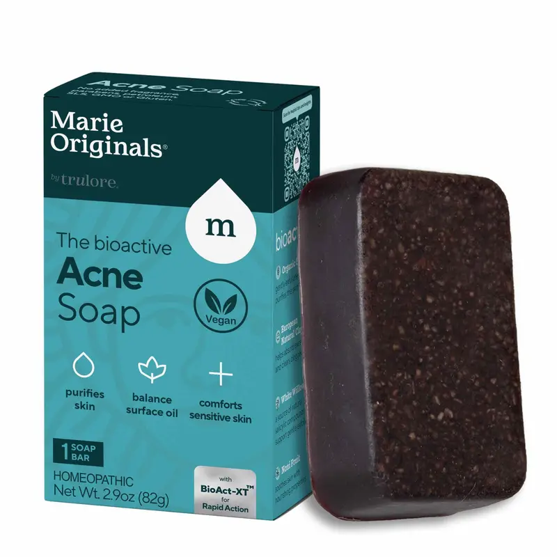 Marie Originals Savon Acne Bar – Nettoyage visage et corps | Argile Bentonite et Avoine Bio