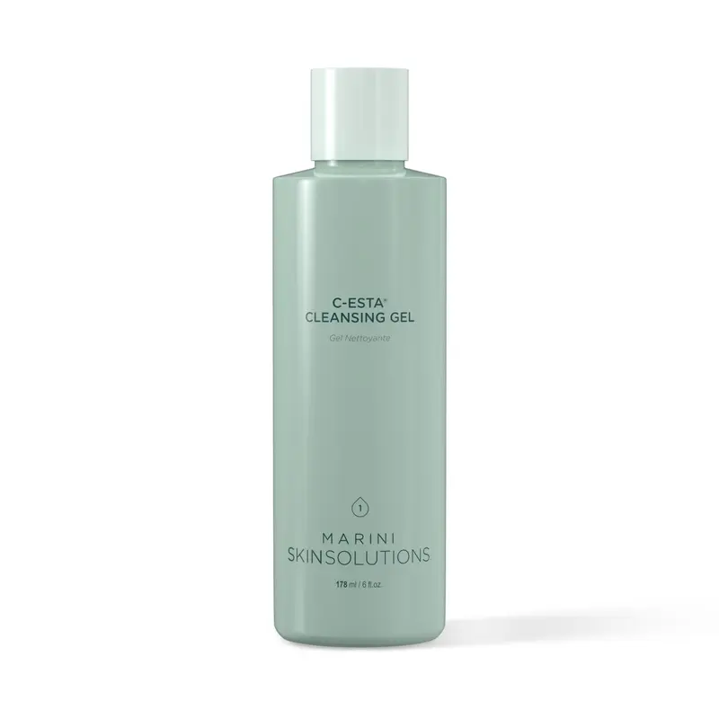 Marini SkinSolutions C-ESTA Gel Nettoyant Visage – Vitamine C et DMAE, Cruelty-Free, 6 fl oz, Fabriqué aux États-Unis