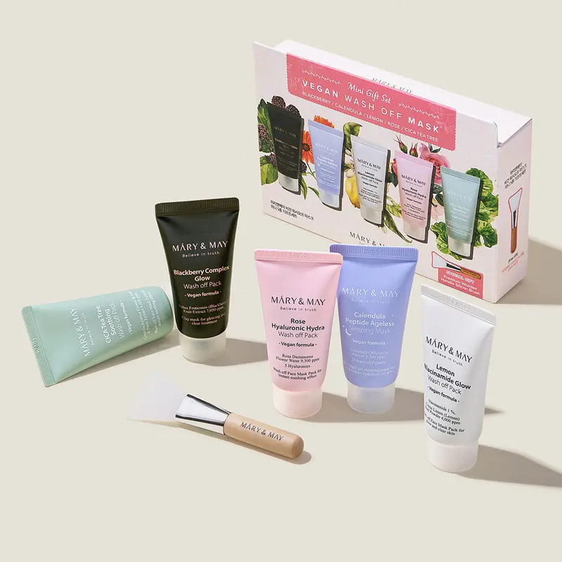 [MARY & MAY] Coffret cadeau de mini masques à rincer vegan (30 g x 5)