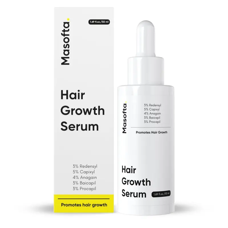Masofta Sérum Croissance Cheveux – 50 ml (Pack 1) – Redensyl 3%, Capixyl 5%, Anagain 4%, Procapil 3%
