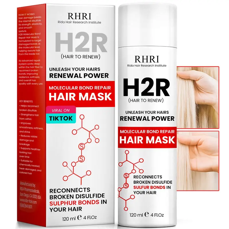 Masque Capillaire Endommagé — Soin Sans Rinçage et Liaisons Moléculaires | Croissance et Résilience | Rida Hair Research Institute