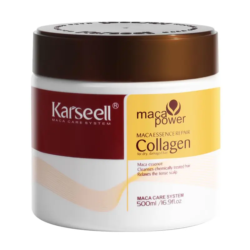 Masque Cheveux Karseell Collagène et Argan – Soin Profond pour Cheveux Secs et Abîmés, Anti-Frisottis, 500 ml