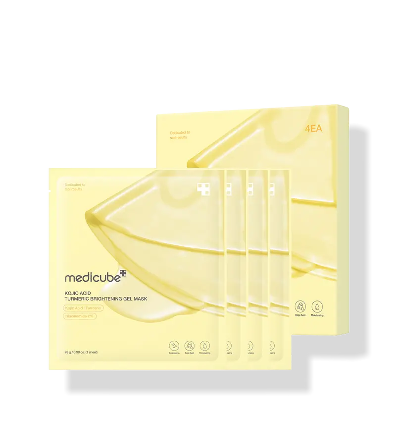 Masque gel éclaircissant à l'acide kojique et au curcuma medicube 28 g x 4