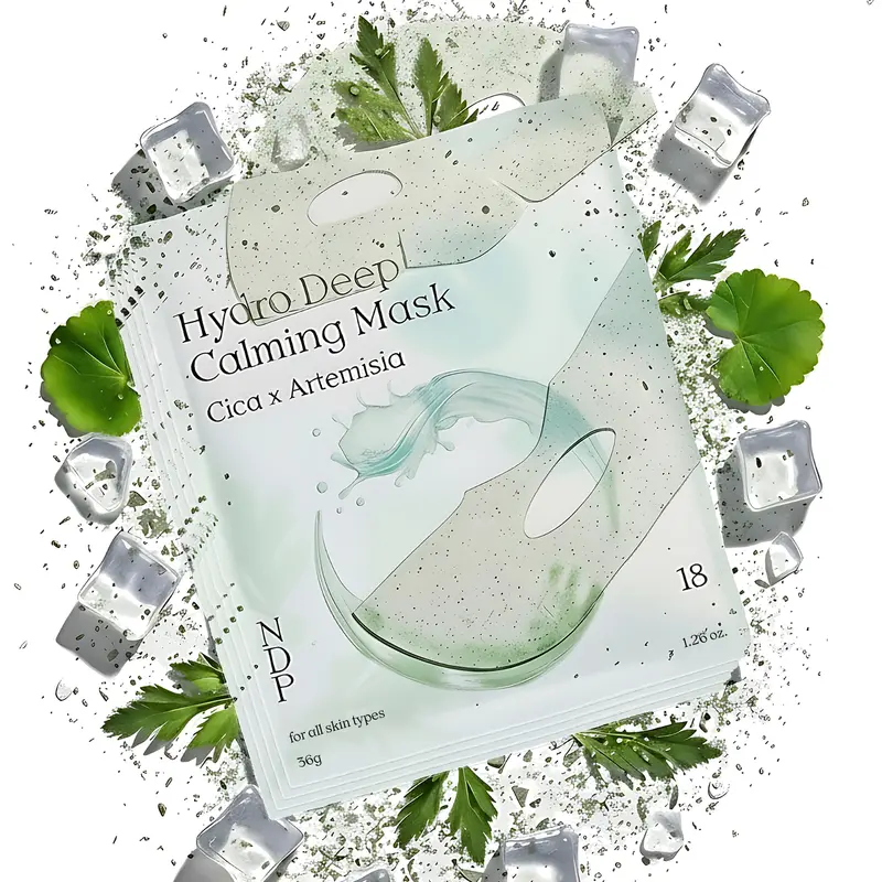 Masque hydrogel NDP Collagen Cica Cooling – premier masque prêt à congeler, collagène végan 55kDa, artémisia et centella – NATURAL DERMA PROJECT