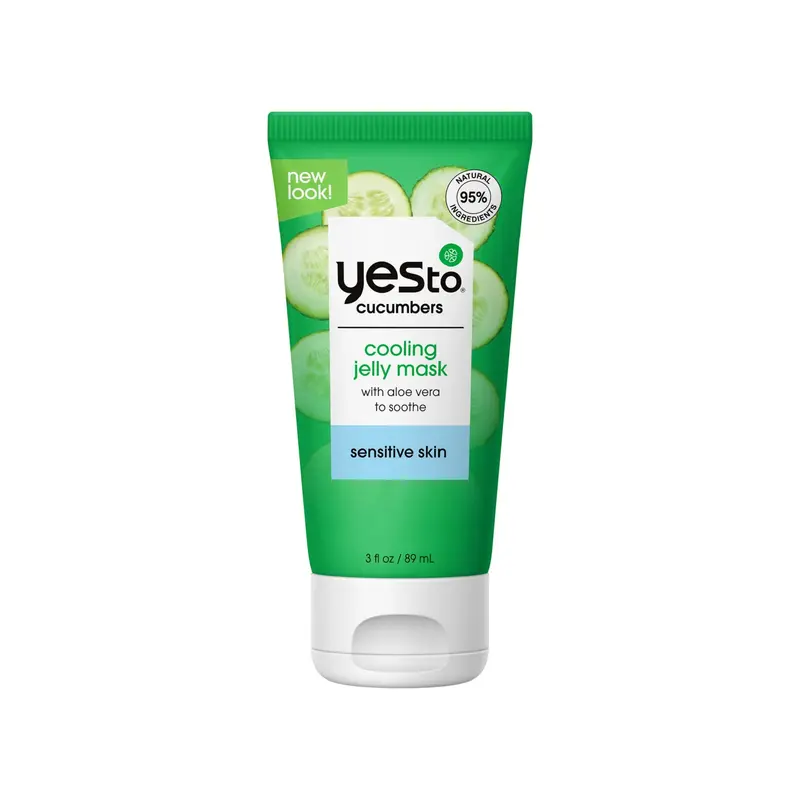 Masque Jelly Rafraîchissant au Concombre Yes To – Hydratation légère, végane et sans cruauté, 90 ml