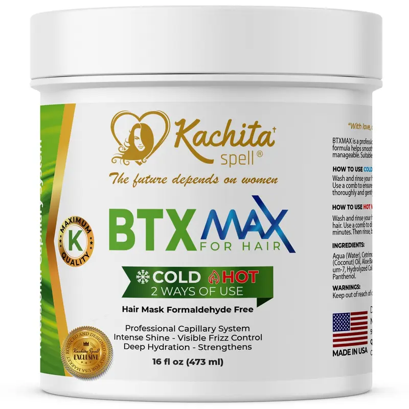 Masque profond Kachita Spell BTX MAX – Hydratation, Kératine et Huile d’Argan, 473 ml