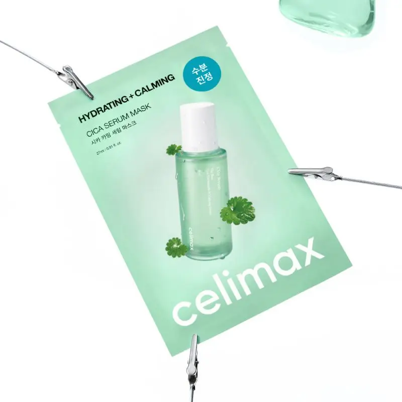 Masque sérum apaisant The Real Cica de Celimax, 27 ml x 5