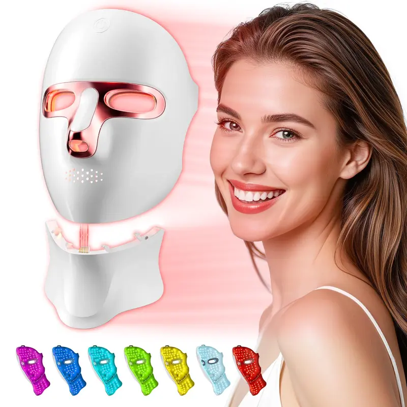 Masque Tinkoola Lumière Rouge – Thérapie par lumière rouge pour visage et cou, rechargeable USB-C