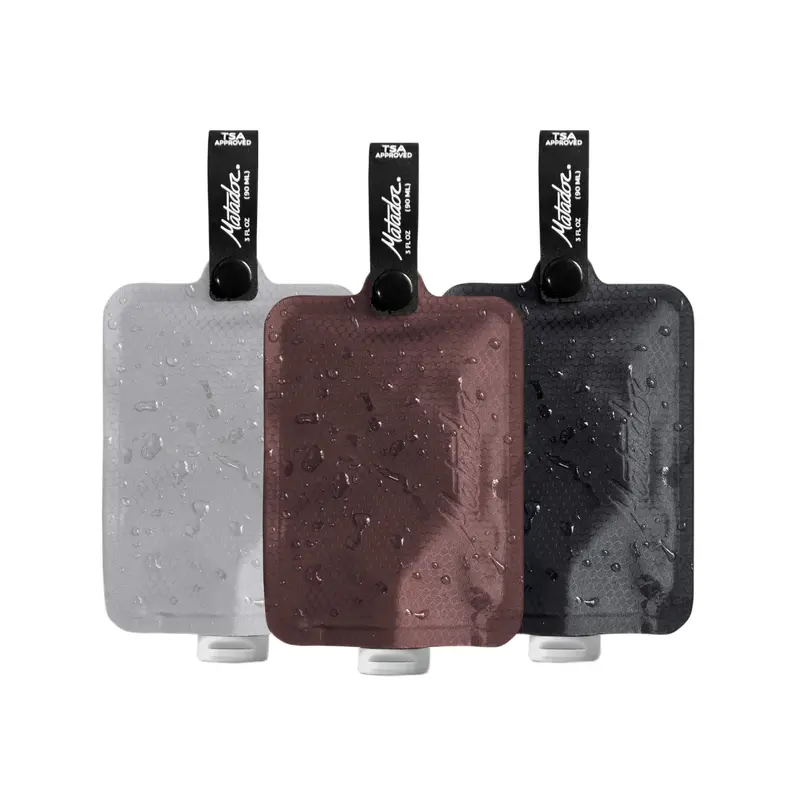 Matador FlatPak – Ensemble de 3 flacons de toilette 3 oz, contenants de voyage TSA approuvés
