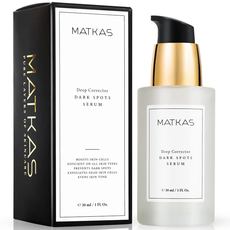 MATKAS Sérum Correcteur Taches Sombres – Niacinamide 2%, Éclaircissant, Pour Peau Grasse et Poros, 30 ml