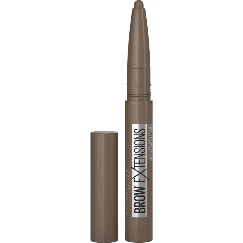 Maybelline Brow Extensions Pommade-Fibre Crayon – Sourcils épais et naturels (Brun moyen)
