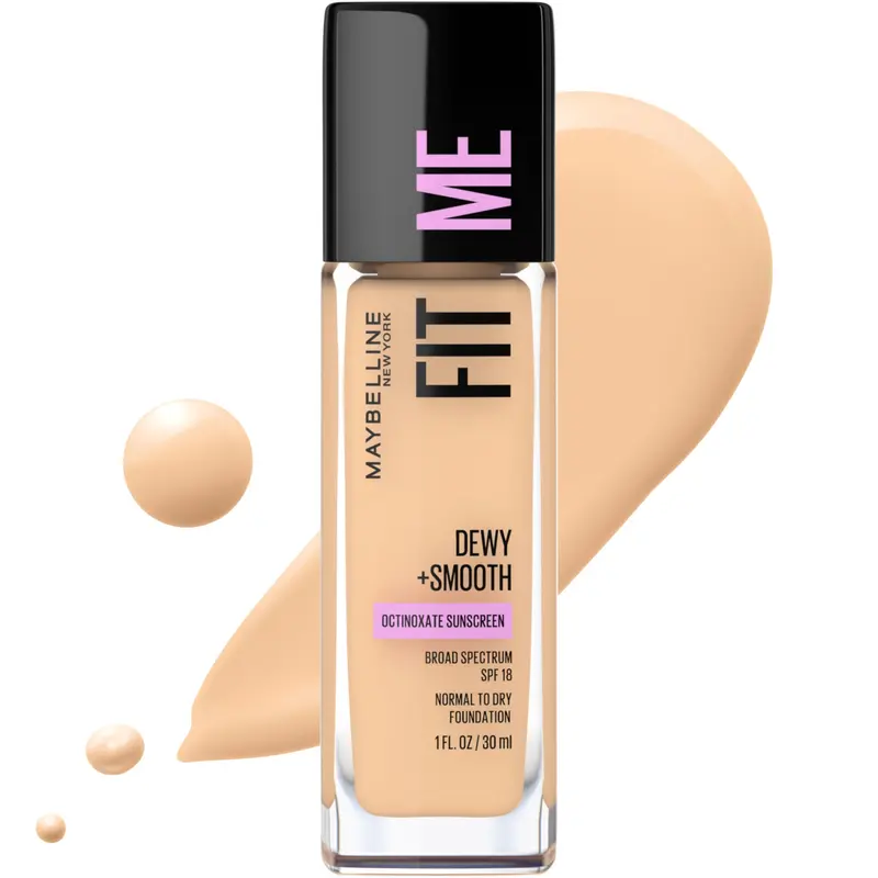 Maybelline Fit Me Dewy + Smooth Fond de Teint Hydratant – Beige Clair