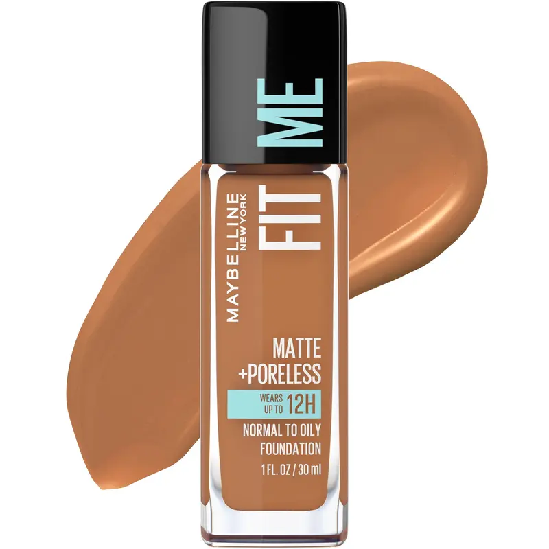 Maybelline Fit Me Matte + Poreless Fond de Teint Liquide Sans Huile – Coconut, 1 unité (Emballage variable)