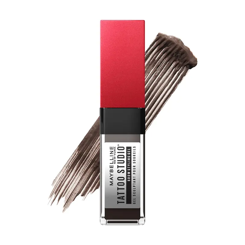 Maybelline Tattoo Studio Gel Sourcils – Brun Moyen, Tenue jusqu’à 36 h, Résistant à l'eau