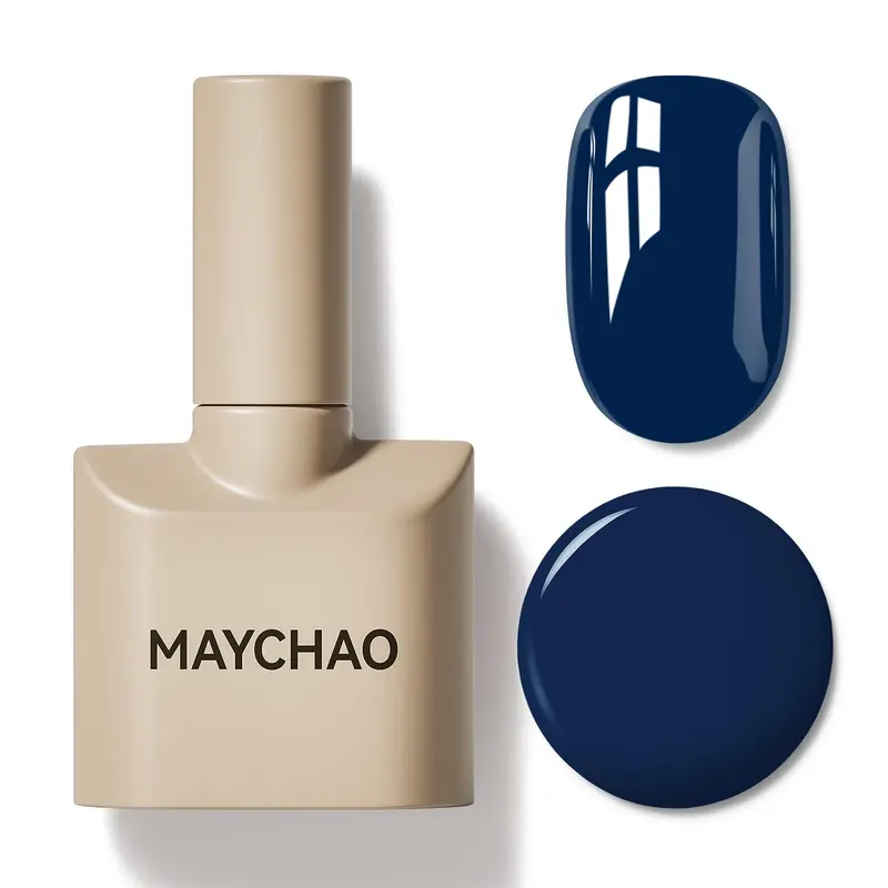 Maychao Vernis Gel Bleu Marine 15ml – Durable, UV/LED, Sans Toxines