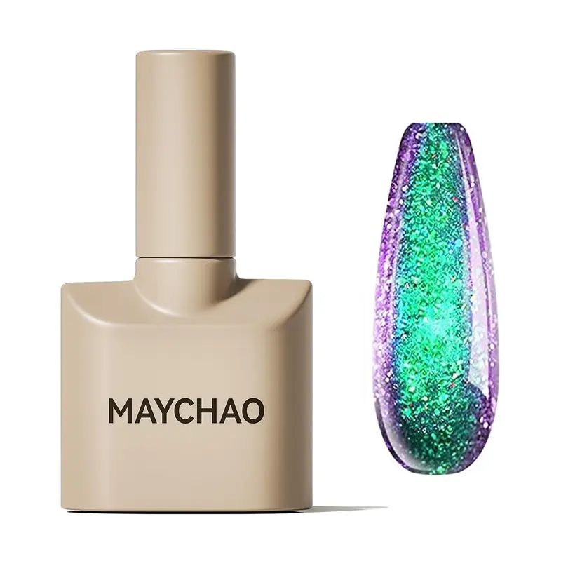 MAYCHAO Vernis Gel Chameleon 15 ml Vert à Violet – UV/LED, Sans Toxines, Manucure DIY à Domicile