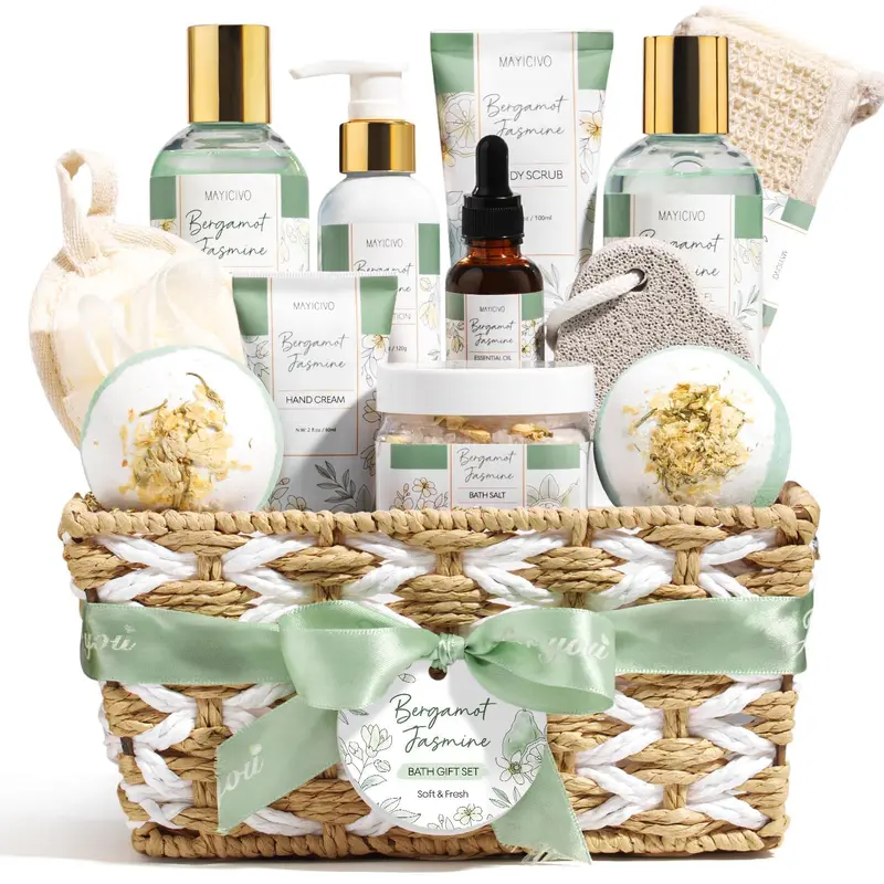 MAYICIVO - Coffret Spa Bergamot Jasmine pour Femmes | Cadeau Anniversaire & Bien-être à domicile