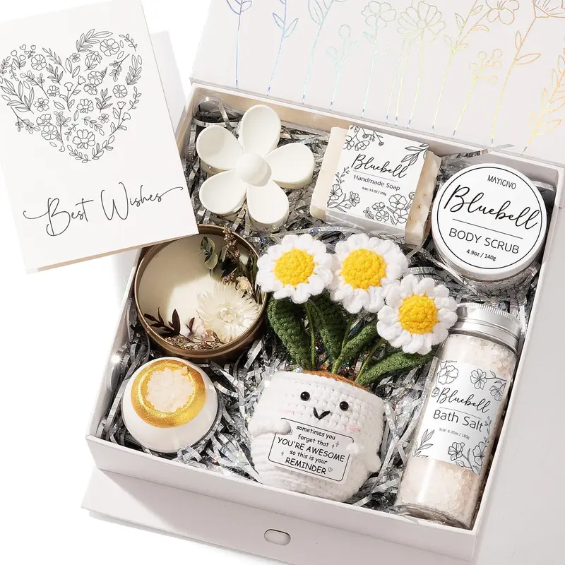 MAYICIVO Coffret Spa pour Femmes – Bain Bleuet et Bien-être à Domicile