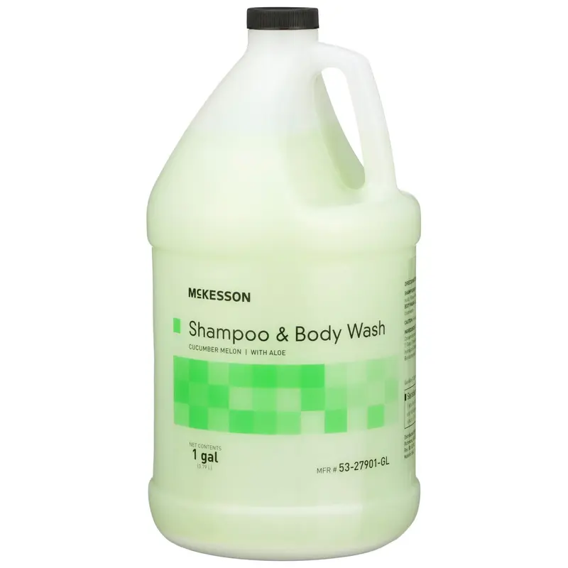 McKesson Gel Douche et Shampooing 2 en 1 – Recharge en vrac d’un galon, Aloe, parfum concombre-melon, peau sensible