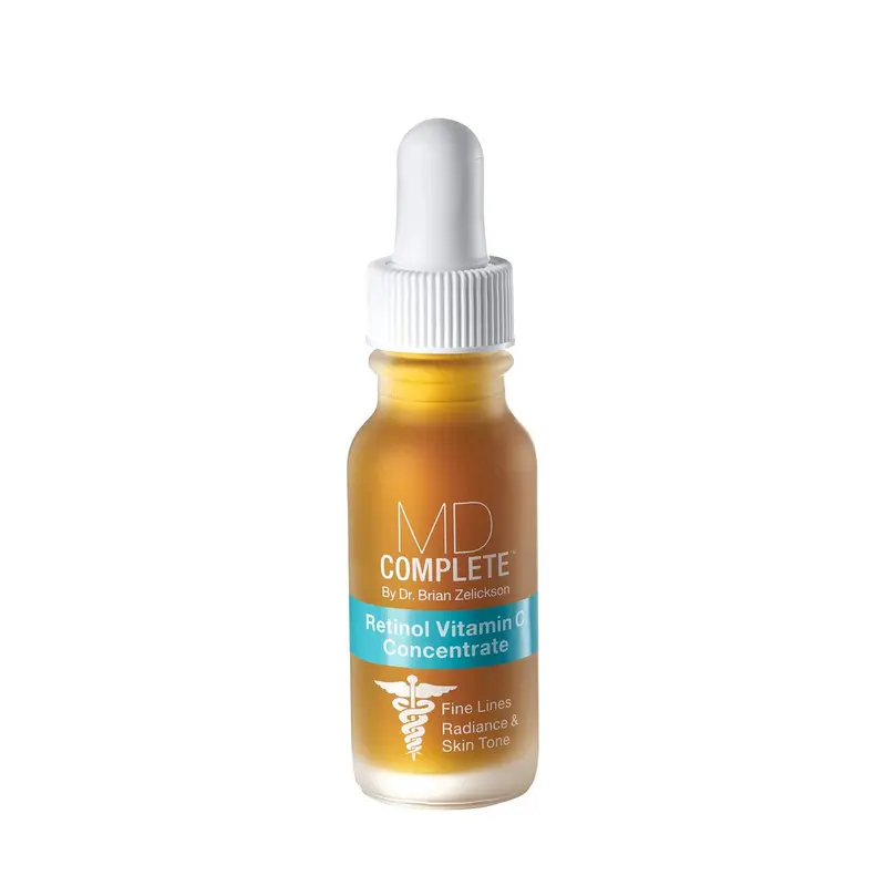 MD Complete Sérum Concentré Rétinol et Vitamine C – Anti-âge haute puissance, 15 ml, avec rétinol, vitamines C et E, oméga 3-6-9 et extraits de fruits