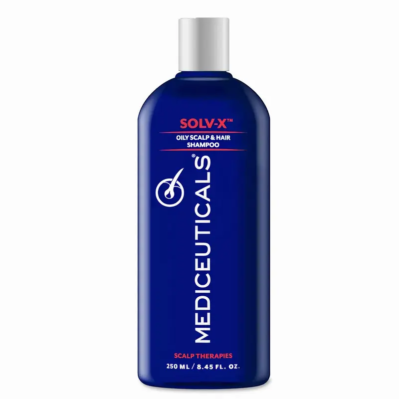 Mediceuticals Solv-X Shampoo – Cheveux et cuir chevelu gras – Shampooing pour cuir chevelu et cheveux gras, 250 ml
