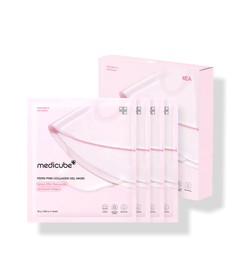 medicube PDRN Masque Gel Collagène Rose 28 g x 4