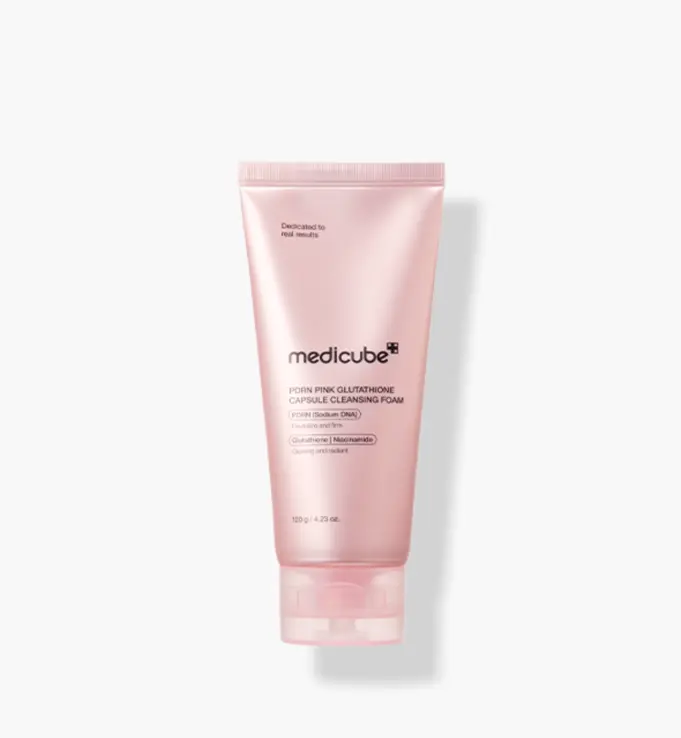 medicube PDRN Mousse nettoyante en capsules de glutathion rose 120 g