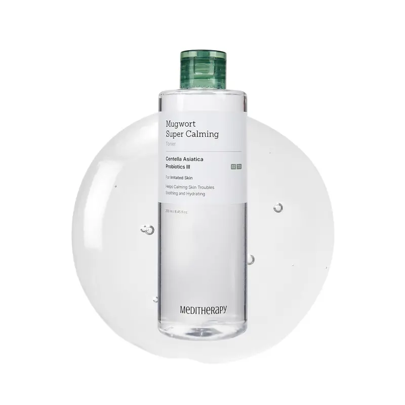 MEDITHERAPY Tonique à l'Armoise – Hydratant coréen apaisant, pour peaux sensibles et mixtes, 250 ml